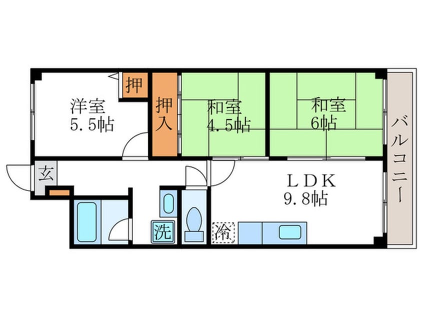 間取図 ロイヤルハイツ高塚Ⅱ