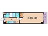 グランステージ京都四条 1Kの間取り