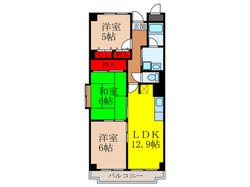 間取図 アンソレイユ高木