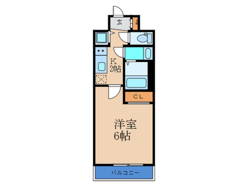 間取図 仮）ｱﾄﾞﾊﾞﾝｽ西梅田ｼﾞｪｲｽ（203）