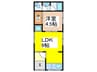 東石切町２丁目貸家 1LDKの間取り