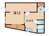 Dcourt六甲 1DKの間取り
