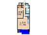 海老江サンライズ 1LDKの間取り