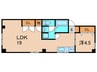 マンションいちう 1LDKの間取り