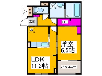 間取図 キャスロック北花田