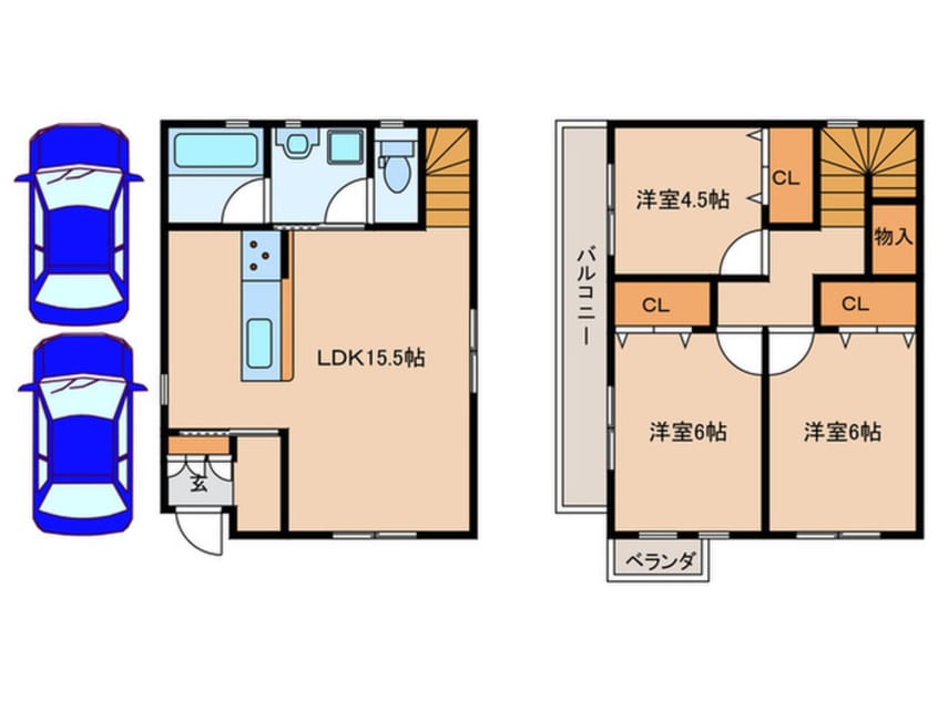 間取図 仮)大阪市此花区梅香　新築工事