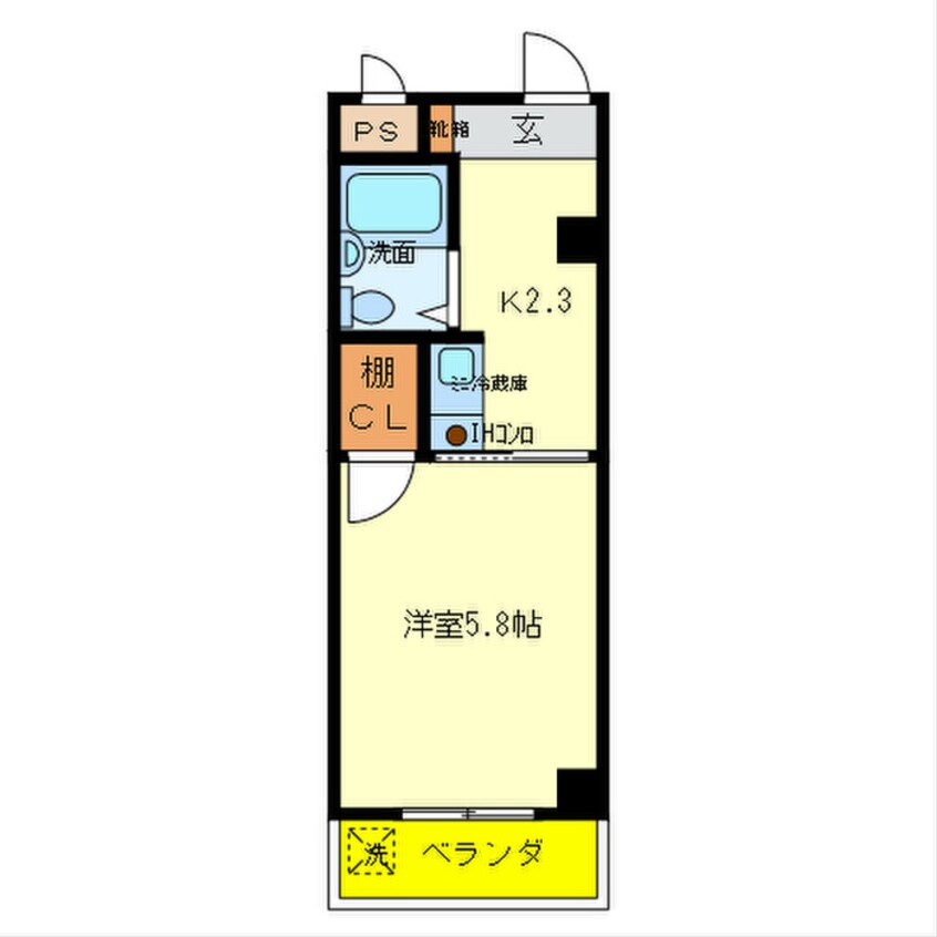 間取図 ﾌﾟﾗﾝﾄﾞｰﾙ天満