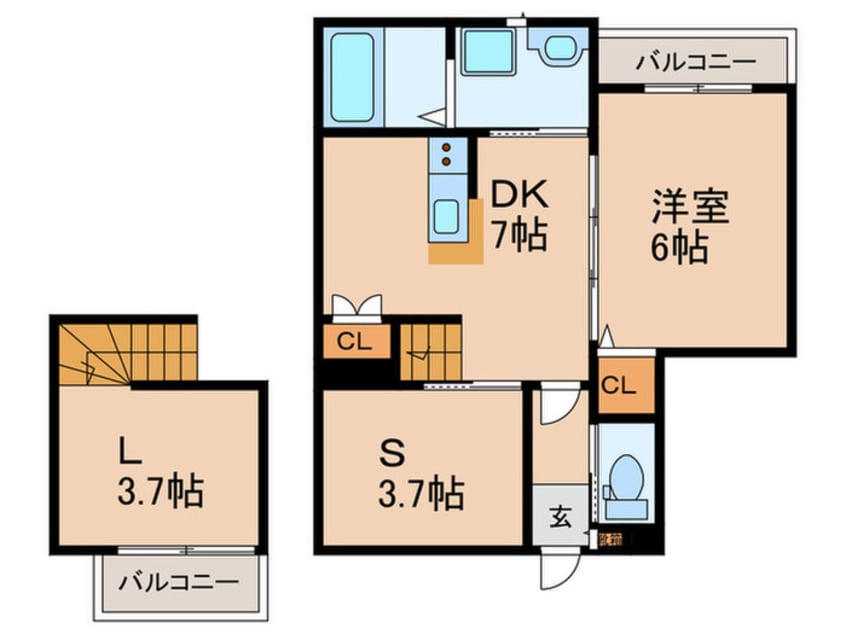 間取図 BelleLead苗越