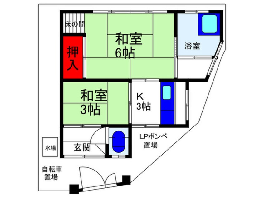 間取図 上田平屋戸建て