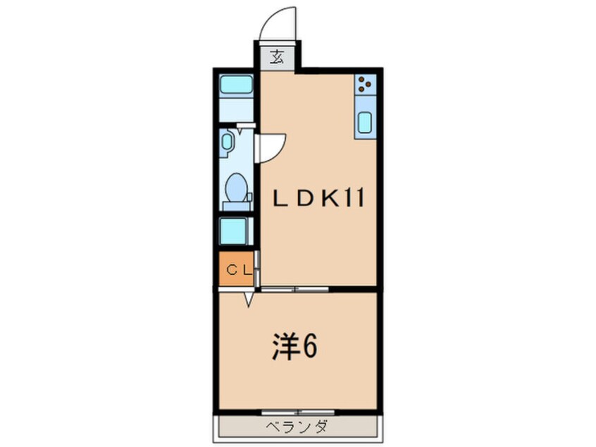 間取図 甲南東灘ハイム（２０６）