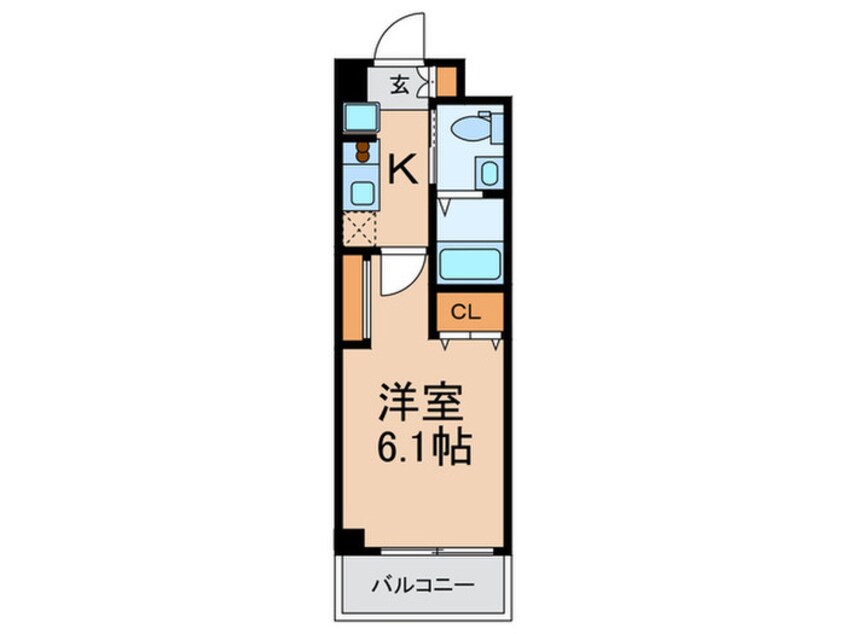 間取図 ｴｽﾃﾑﾌﾟﾗｻﾞ難波WESTﾘﾊﾞ-ｸﾛｽ(202)