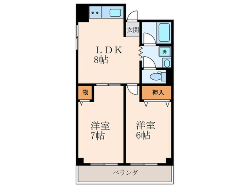 間取図 大物ハイツ