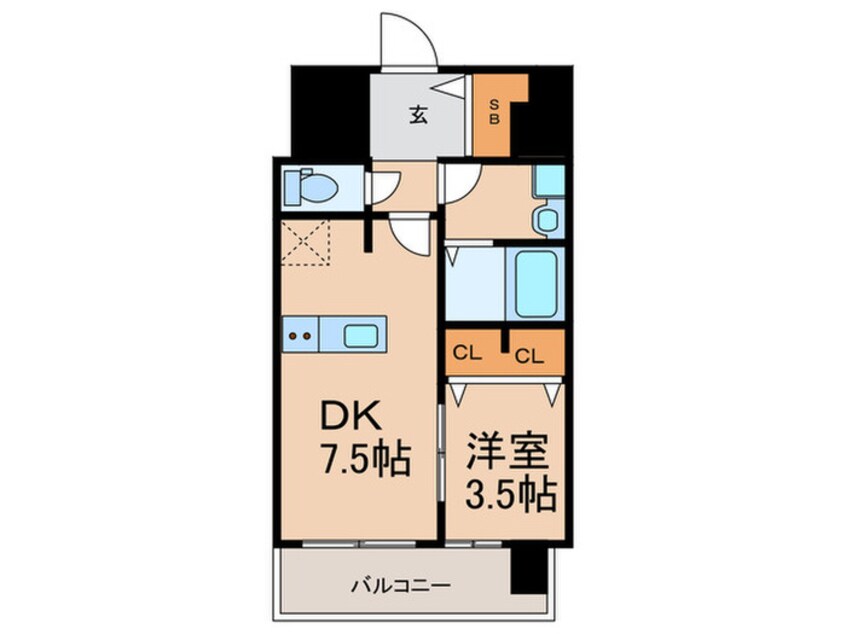 間取図 仮)ﾚｼﾞｭｰﾙｱｯｼｭOSAKA　GATEWAY