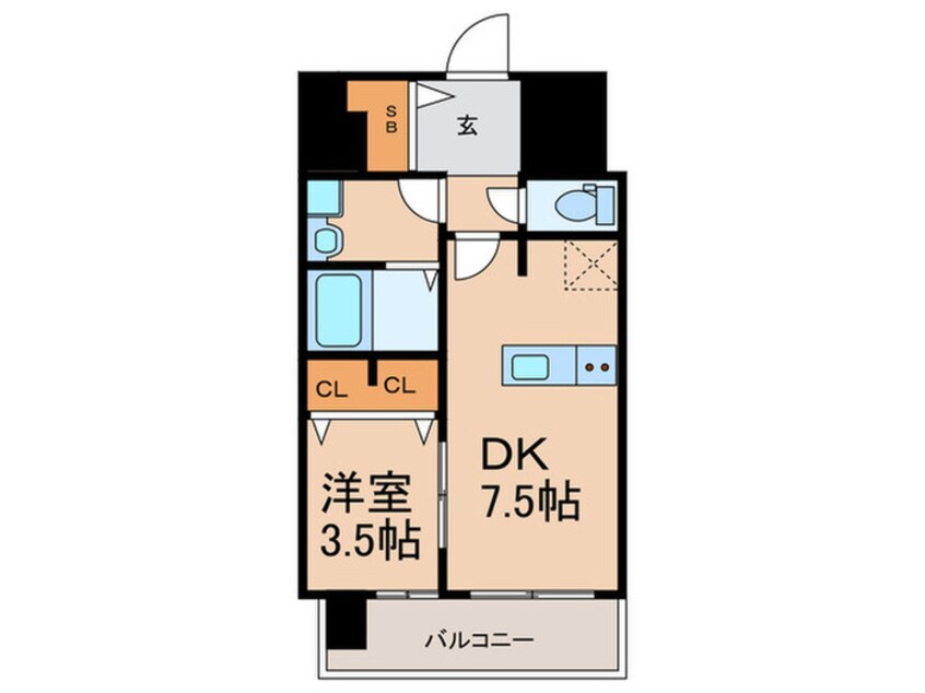 間取図 仮)ﾚｼﾞｭｰﾙｱｯｼｭOSAKA　GATEWAY