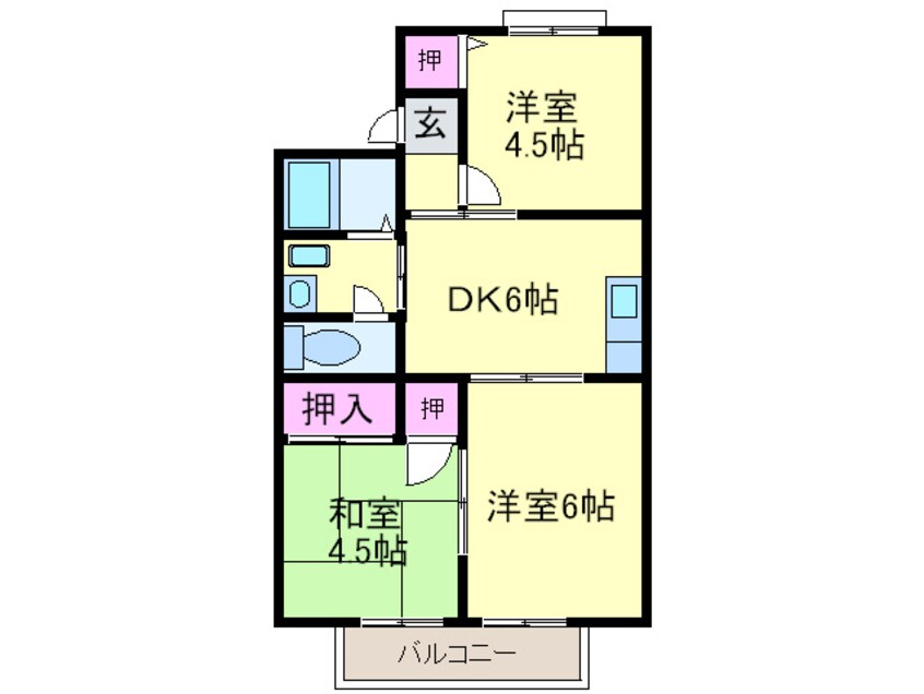 間取図 ハイツベルフィ－ユ