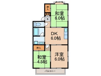 間取図 ネオコーポ西田Ⅱ