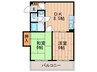 川島第１６ビル 2DKの間取り