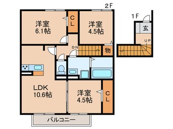 間取図 リビオン中野北Ⅱ