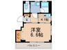 ツイン六甲 1Kの間取り