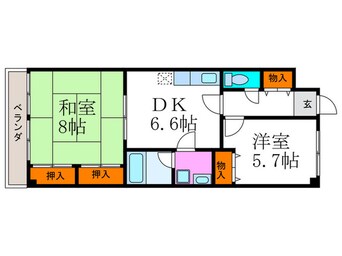 間取図 リュウライフ西長岡