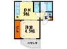 メゾン･ド･ポエジ 1DKの間取り