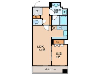 間取図 リーガル四ツ橋立売堀Ⅱ