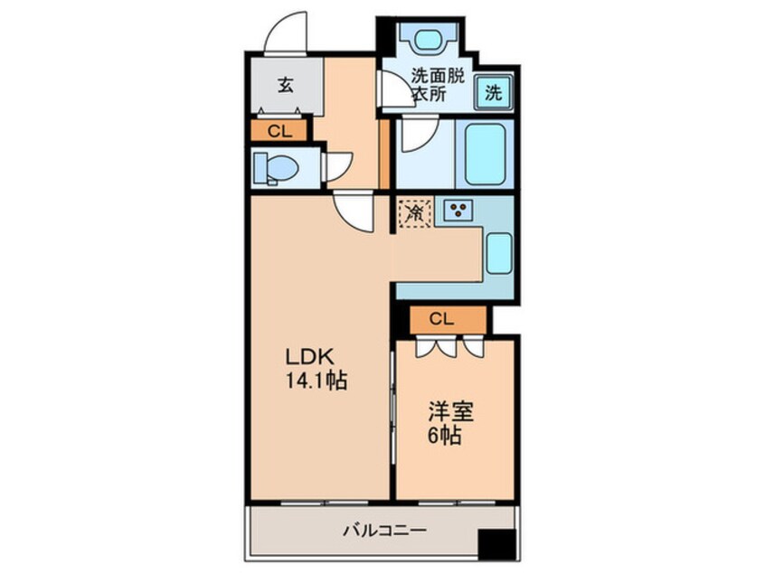 間取図 リーガル四ツ橋立売堀Ⅱ