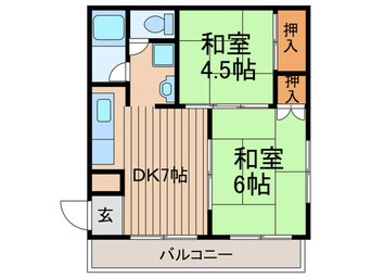 間取図 ニュ－ハイツアサヒ