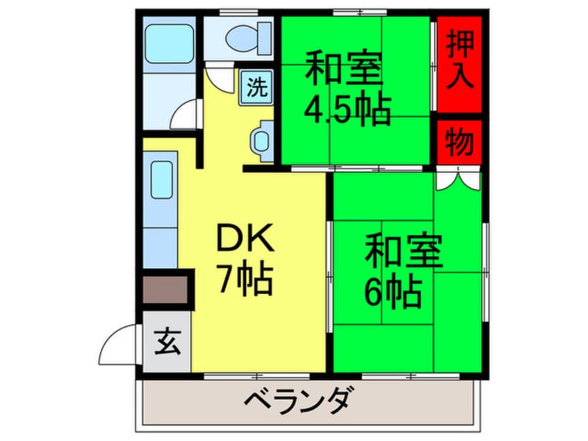 間取図 ニュ－ハイツアサヒ