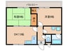 ヴィラ渕ケ上 2DKの間取り