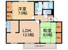 クレ－ルプラザ立花Ｂ棟 2LDKの間取り