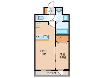 間取図 アドバンス北大阪ロワン(409)