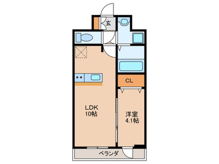 間取図 アドバンス北大阪ロワン(409)