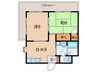 栄第一マンション 2DKの間取り