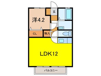 間取図 三船ハイツ　Ｂ