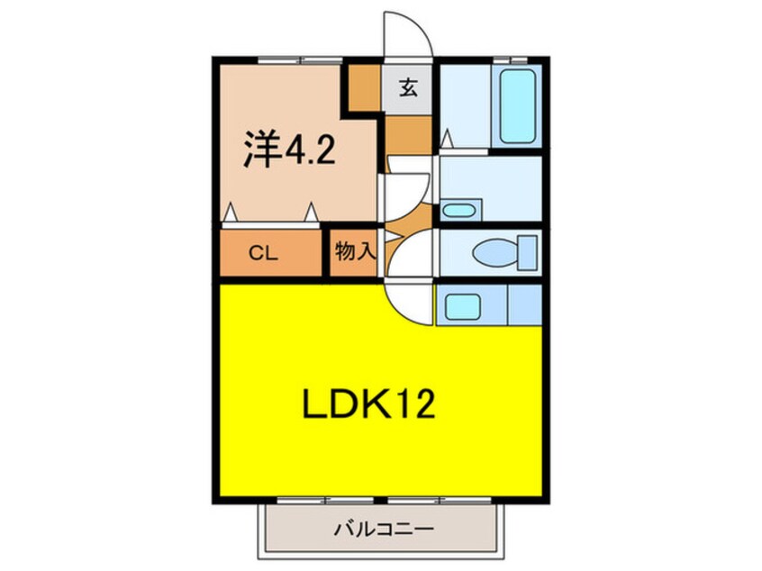 間取図 三船ハイツ　Ｂ