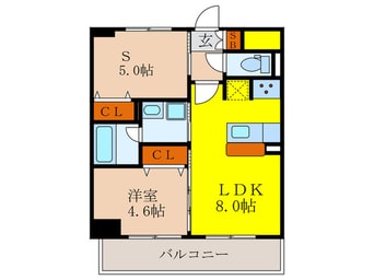 間取図 ｴｽﾃﾑｺｰﾄ新大阪Ⅸｸﾞﾗﾝﾌﾞﾗｲﾄ(1107)
