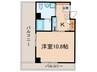 ベルエアー江上 1Kの間取り