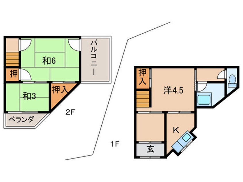 間取図 上田八丁目貸家