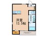 ディオコーポはりなかの 1Rの間取り