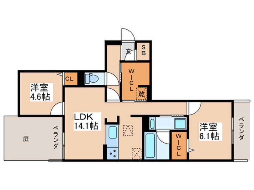 間取図 スペチアーレ背戸口
