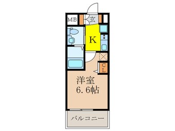 間取図 ｴｽﾃﾑｺｰﾄ新大阪Ⅸｸﾞﾗﾝﾌﾞﾗｲﾄ(1109)