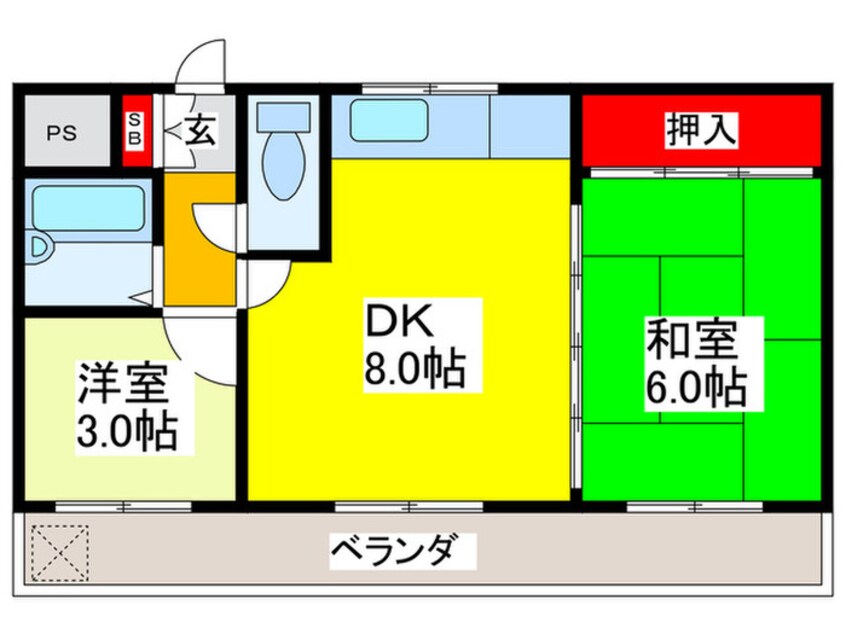 間取図 るなまんしょんⅢ