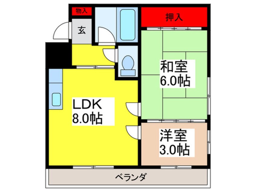 間取図 るなまんしょんⅢ