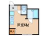 マスターズ西長洲 1Rの間取り