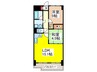 コスモピア赤光 2LDKの間取り