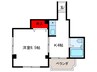 スタジオ１０８レザン中桜塚 1Kの間取り