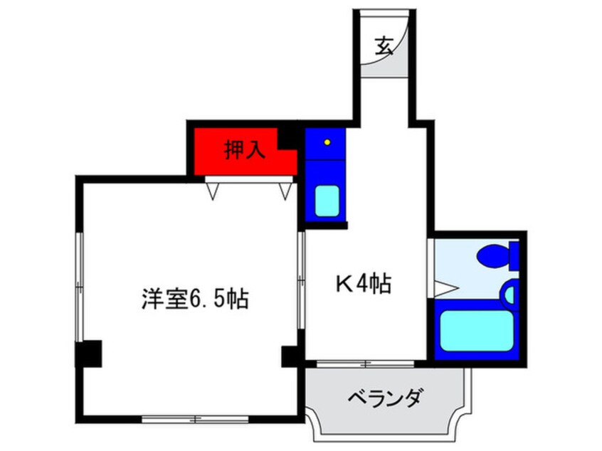 間取図 スタジオ１０８レザン中桜塚