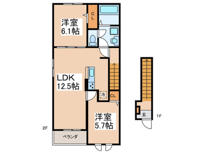 間取図 仮)ヒカルサ富田林桜井町