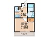 ラム－ル六甲山ノ手 1Kの間取り